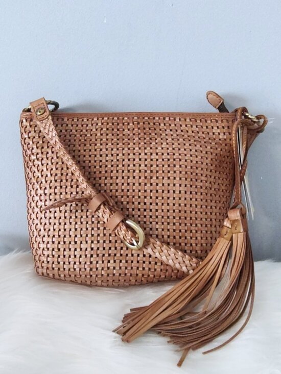 Patricia Nash Handbags - NEW Patricia Nash woven leather crossbody w/tassel NWT